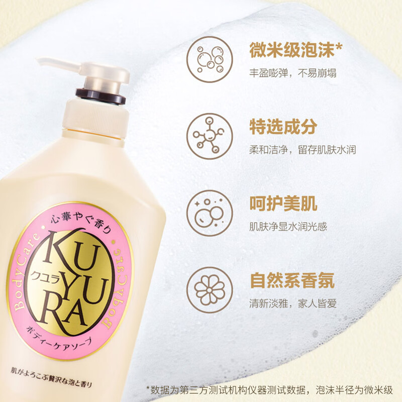 可悠然(KUYURA)美肌沐浴露碧野悠悠 550ml高清大图