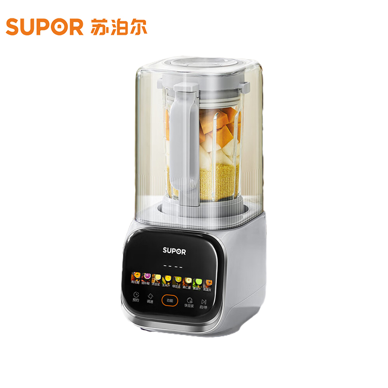 苏泊尔(SUPOR)破壁料理机低音降噪1.5L/升大容量家用豆浆机可拆洗榨汁机全自动加热早餐机辅食机单杯体SPJ617R