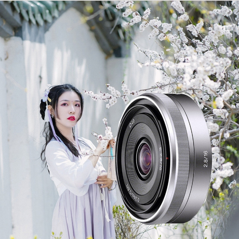 索尼/SONY SEL16F28定焦饼干 E16/2.8 人像广角微单相机e卡口镜头