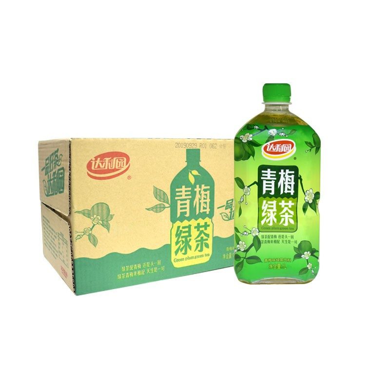 达利园青梅绿茶茶饮料青梅绿茶装年货礼盒 1L*12瓶 整箱装