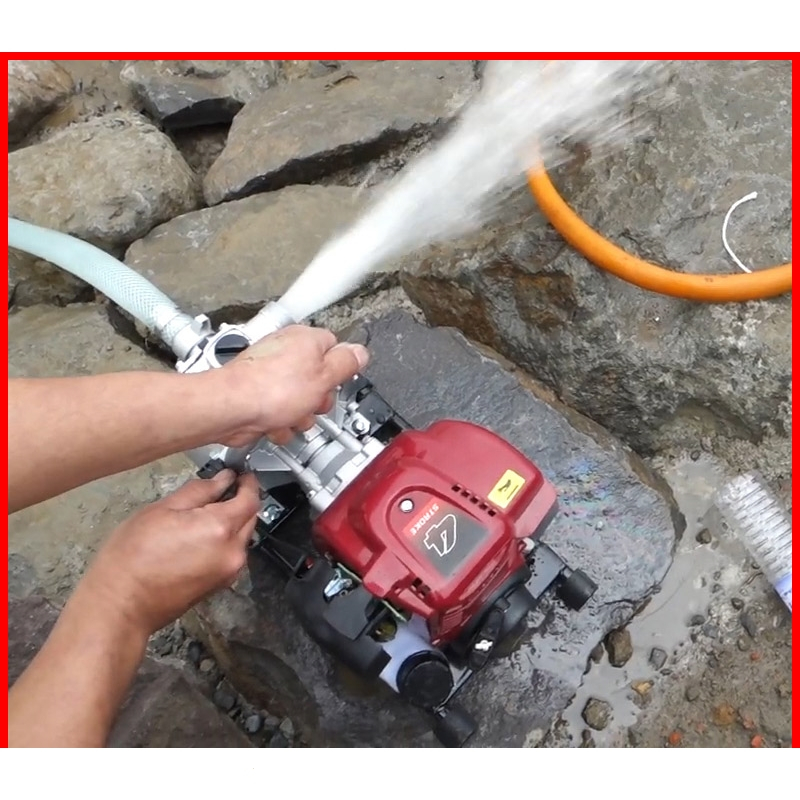 一寸汽油机抽水泵小型迷你园林浇菜浇地灌溉自吸离心泵农用抽水机视频
