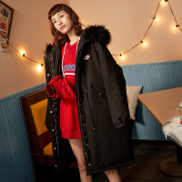 【直降】唐狮羽绒服女新款羽绒服中长款时尚潮大毛领