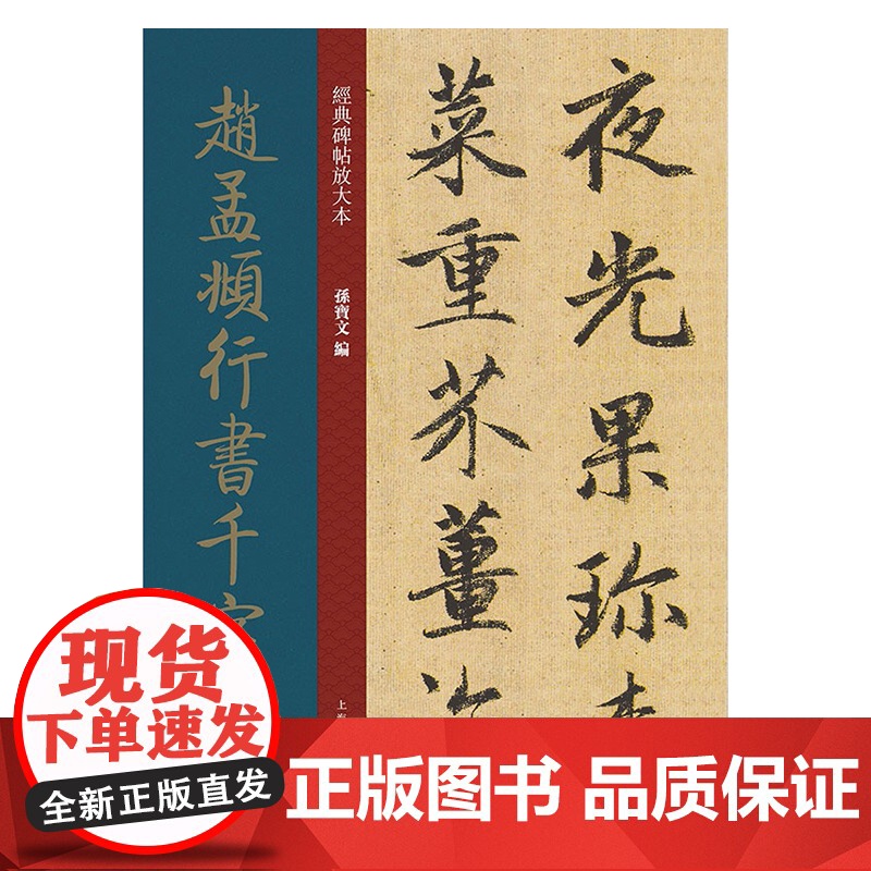 经典碑帖放大本——赵孟頫行书千字文 全文高清彩色放大版繁体旁 赵氏行书 行书字帖 篆刻碑帖 书法字帖 上海人民美术出版社高清大图