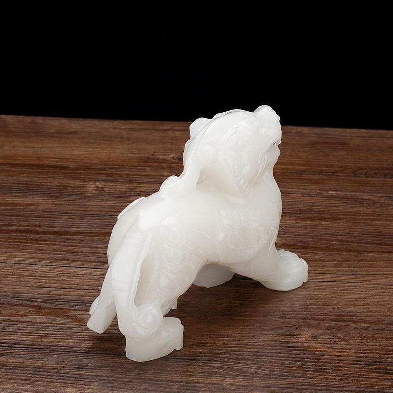 美帮汇玉石貔貅摆件白玉工艺品 玄关客厅装饰品摆设乔迁开业送礼高清大图