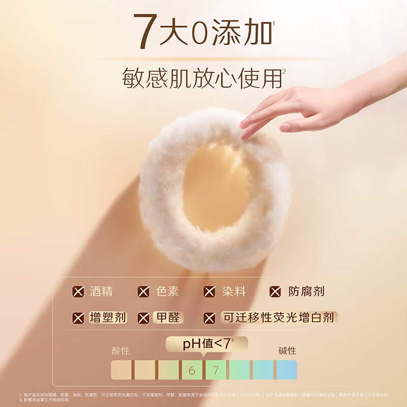 高洁丝臻选奢爽全棉卫生巾240mm透气瞬吸无感日用姨妈巾高清大图