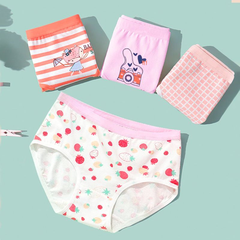 儿童内裤女童纯棉2儿童三角3小女孩短裤10中大童小童宝宝小学生不夹pp