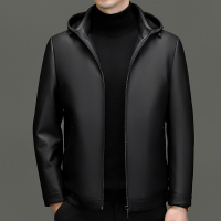 2025春秋新款高端皮羽绒服男翻领海宁真皮羽绒男大码男装外套可拆卸内胆羽绒服男皮衣男士商务大码真皮皮草外套男防寒服