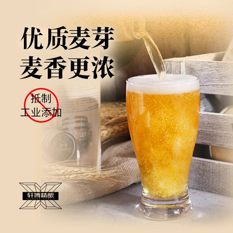 德系轩博1797精酿原浆啤酒全麦白啤880ML*4