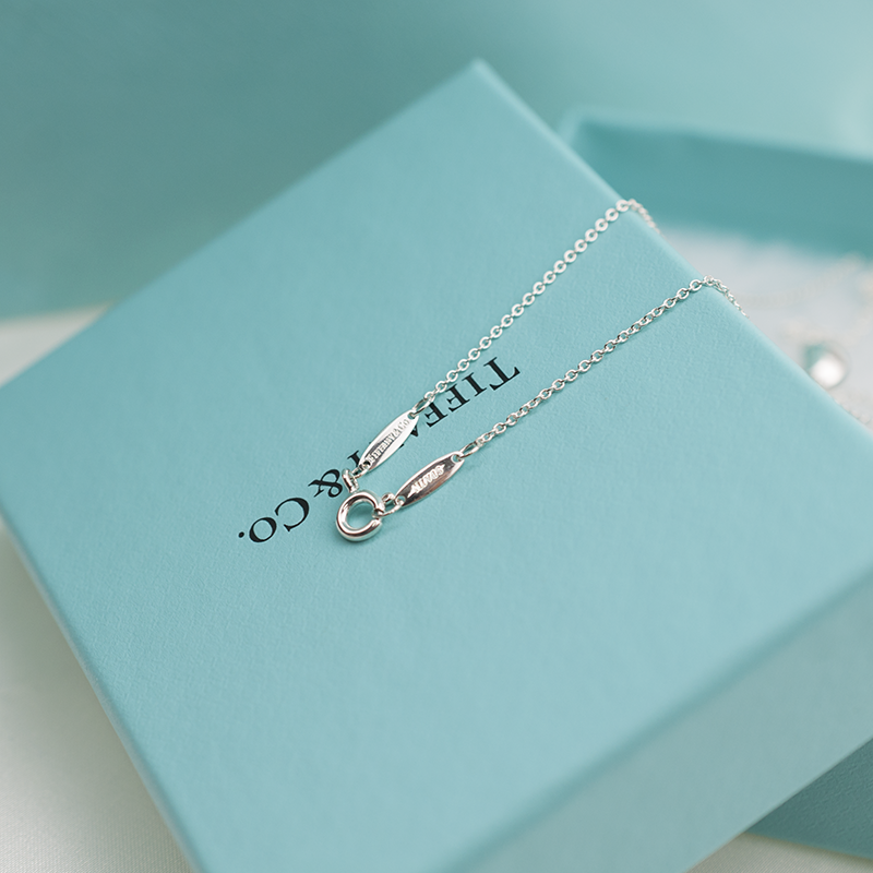 蒂芙尼tiffanycotiffanyco项链1837女士925银双环项链情人节