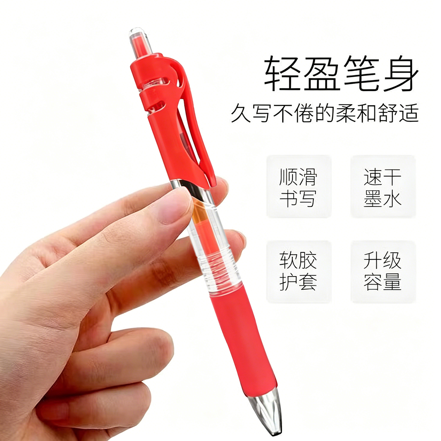 SPZC S35 0.5mm 12支/盒 按动中性笔(计价单位:盒) 红色高清大图