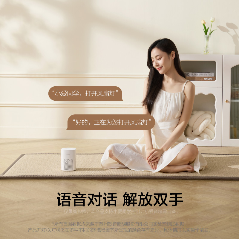 OPPLE欧普智控吊扇灯风扇灯客厅餐厅卧室简约现代LED隐形风扇吊灯冰风高清大图