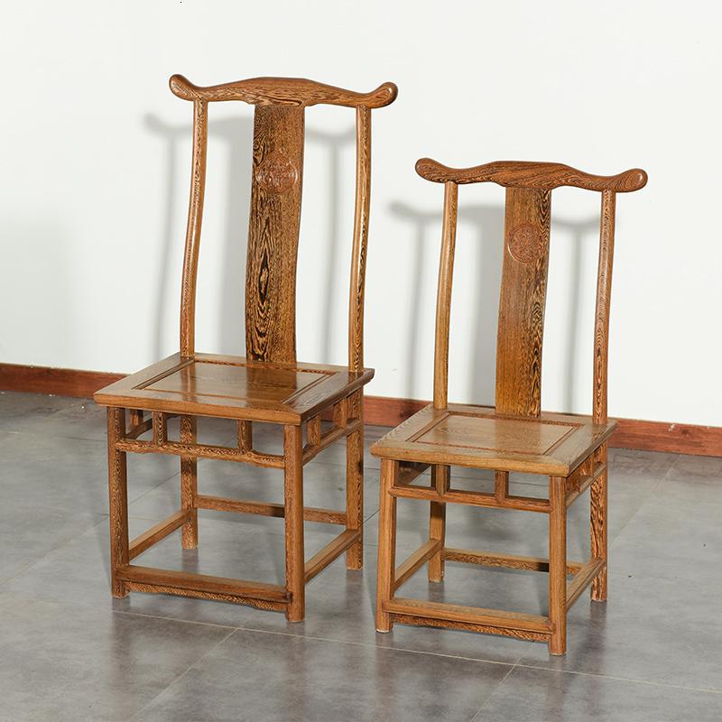 闪电客鸡翅木家具中式 红木餐椅家用靠背仿古餐厅椅子复古茶椅官帽椅
