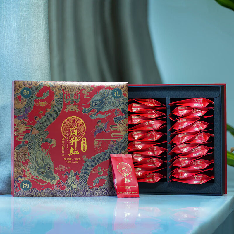 陳升號 陈升红 龙腾贺喜 130g/盒 礼盒 云南凤庆茶叶滇红茶高清大图