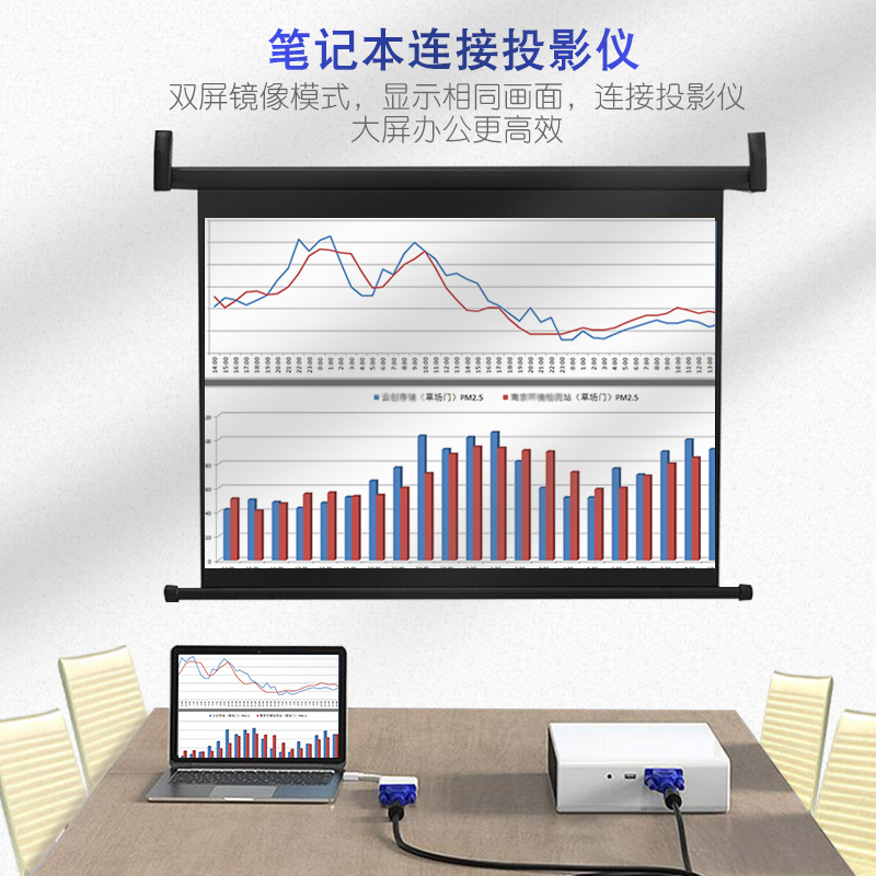 晶华 VGA高清连接线 笔记本电脑台式主机连接电视显示器投影仪视频延长数据传输线1.5米 V501E