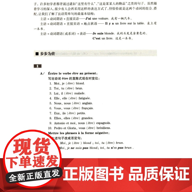 全新法语语法练习与指导350 初级中级高级 法语入门 资深教师指导讲解 法语自学参考资料书 上海译文出版社高清大图