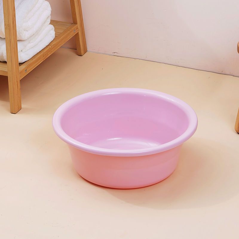 大号塑料水桶脸盆家用手提储水桶学生宿舍洗澡桶洗衣服圆桶 粉色盆