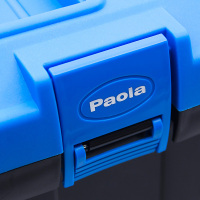 [苏宁自营]保拉(Paola)工具 17寸多功能双层塑料加强型工具箱(升级款)大号收纳五金维修工具盒美术 9008
