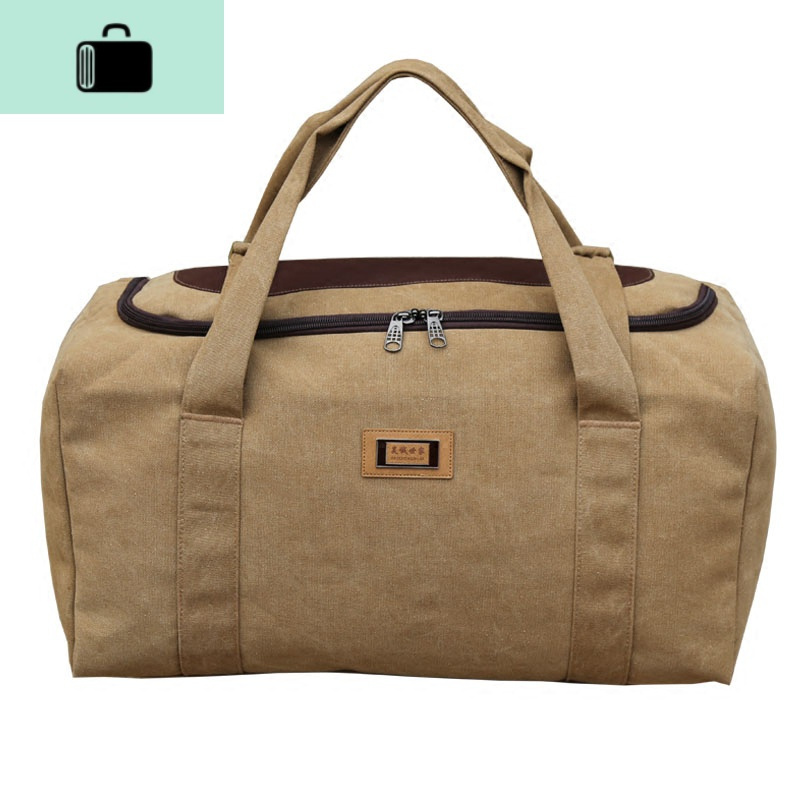 加厚帆布男女行李袋大容量手提旅行包超大旅游搬家装被子待产包袋new