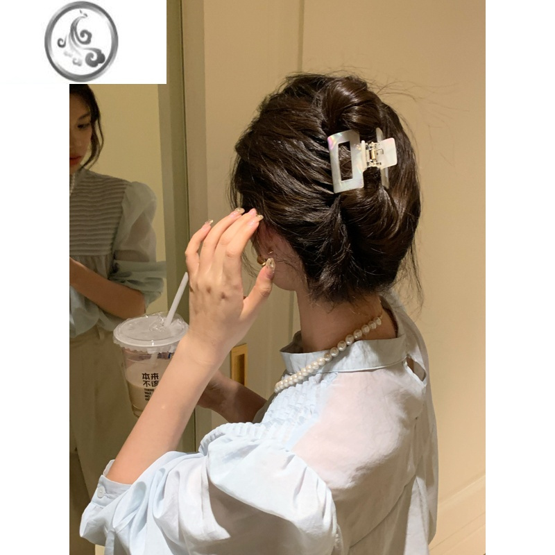 JiMi韩国方形醋酸发夹女后脑勺抓夹小号ins发抓半扎发鲨鱼夹发卡