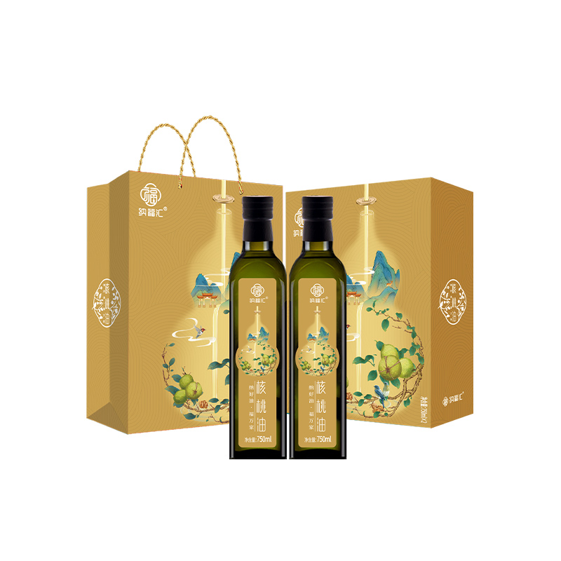 纳福汇-核桃油礼盒750ml*2高清大图
