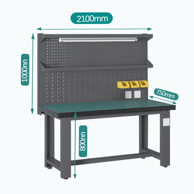 臻远 ZY5073029 重型工作台 单桌+挂板 2100*750*1720mm高清大图