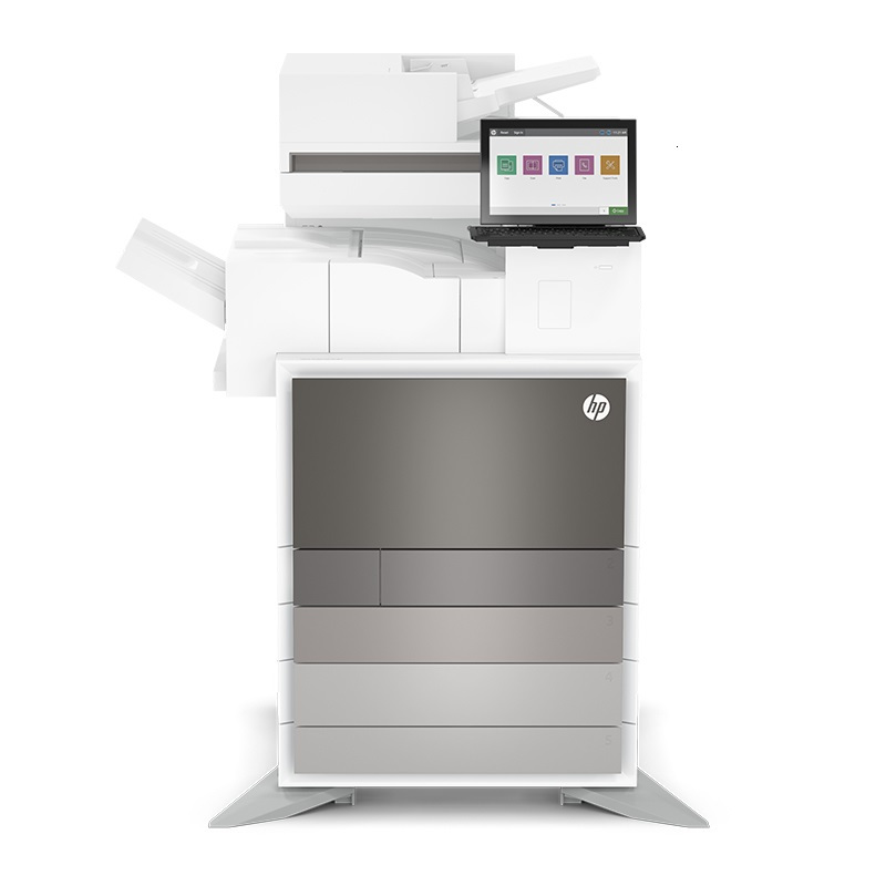 惠普hp Color LJ Mgd Flw MFP E87760z 附加双纸盒底座+内置装订 管理型智能复合机 原厂上门安装