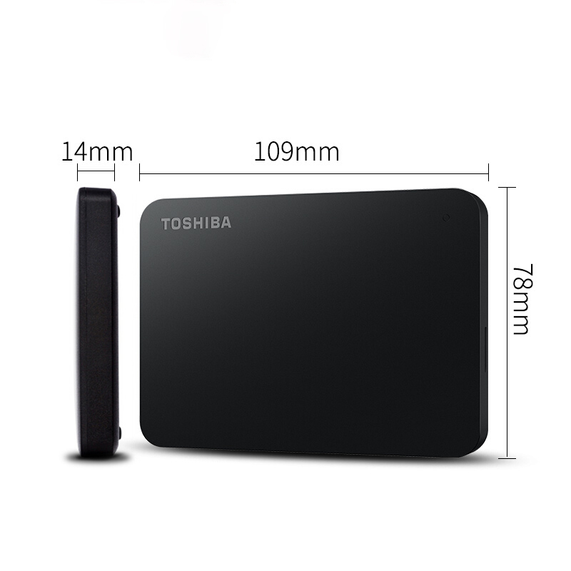 东芝(TOSHIBA) 移动硬盘 新小黑A3 2TB USB3.0 2.5英寸 商务黑