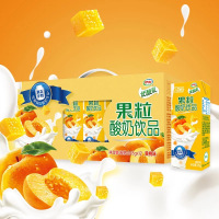【12月产】伊利果粒优酸乳酸奶饮品杀菌型发酵黄桃/草莓/芒果味245g*12盒
