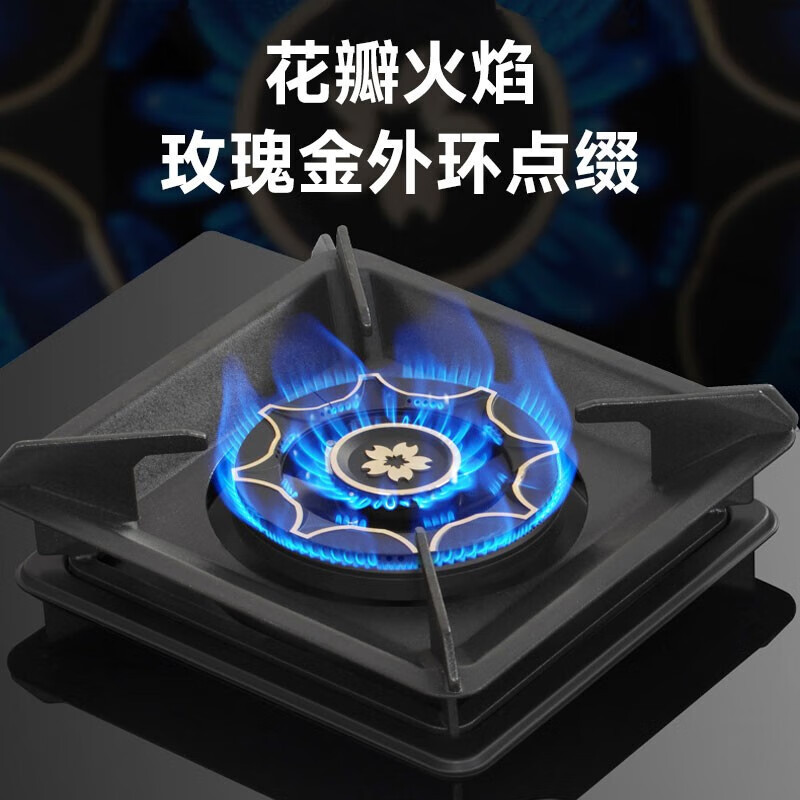 樱花(SAKURA)燃气灶JZY-TGC02(液化气)5.0大火力加厚防爆钢化玻璃双灶煤气灶台嵌两用全铜火盖灶具熄火保护