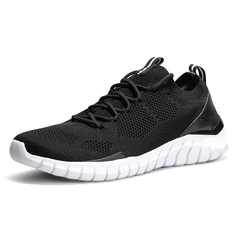 Skechers斯凯奇男鞋一脚蹬透气网面健步鞋懒人鞋 52820