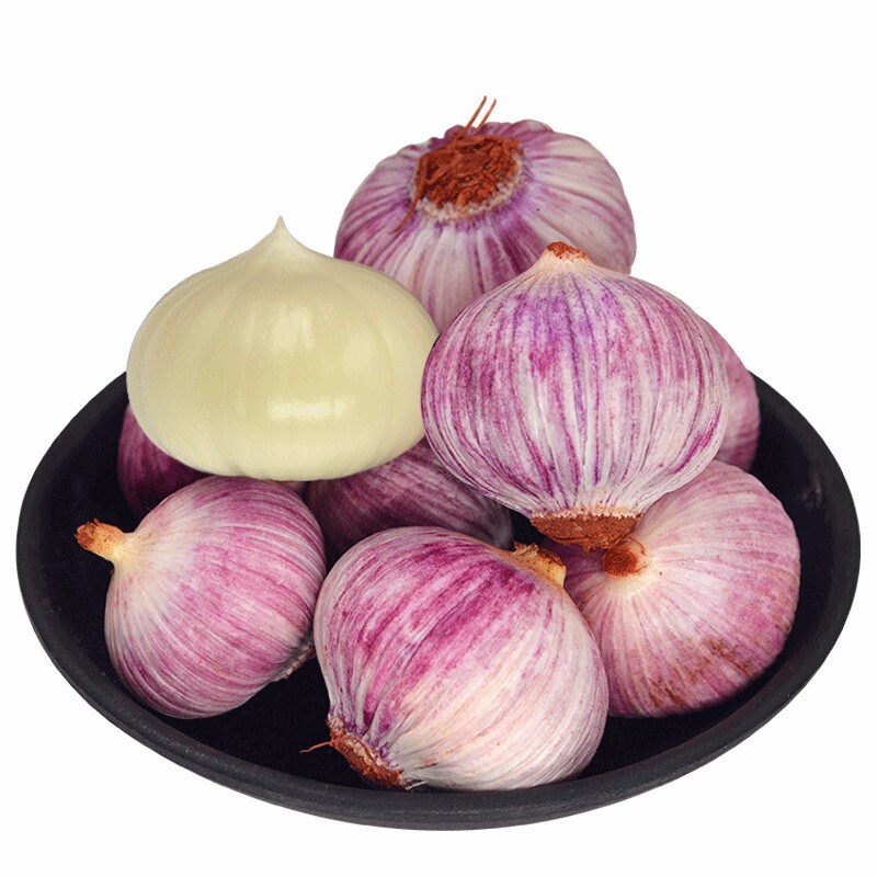 云南紫皮独头蒜独蒜干皮大蒜头新鲜紫皮大蒜腊八蒜
