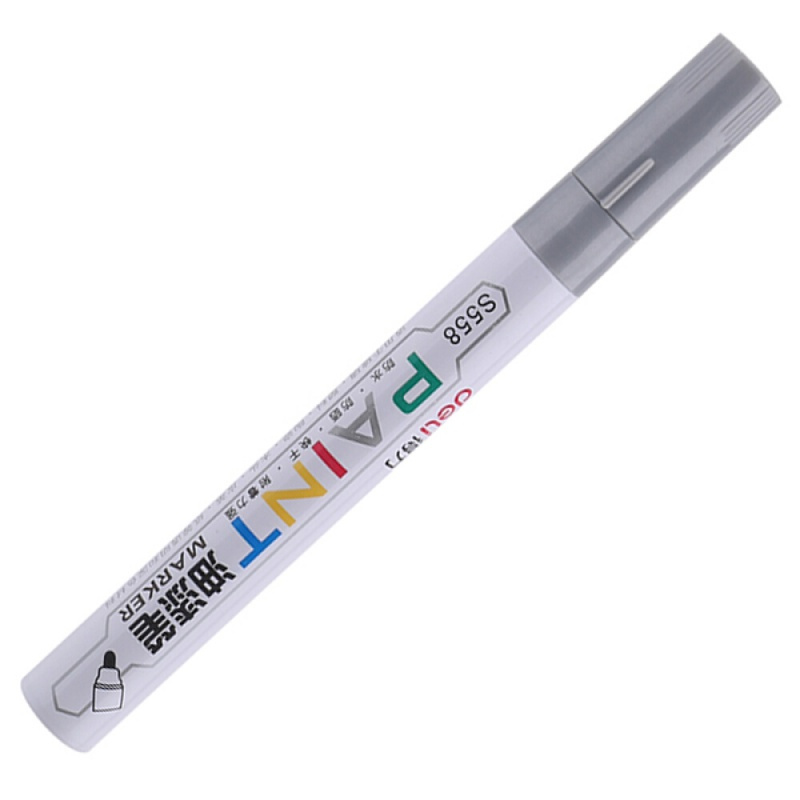 得力(deli)油漆笔油性记号笔3.0mm 12支/盒 (购买备注颜色) 白色