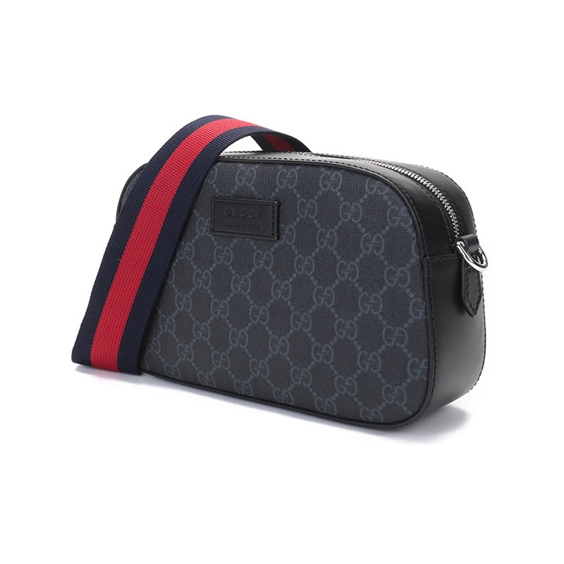 gucci古驰男士帆布配皮单肩斜挎包相机包574886k5rln
