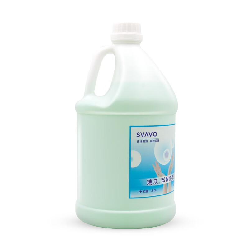 瑞沃(SVAVO)泡沫洗手 润肤 成人健康呵护家用 3.8l/桶 苹果味洗手剂 (滴液)洗手液单位:瓶高清大图
