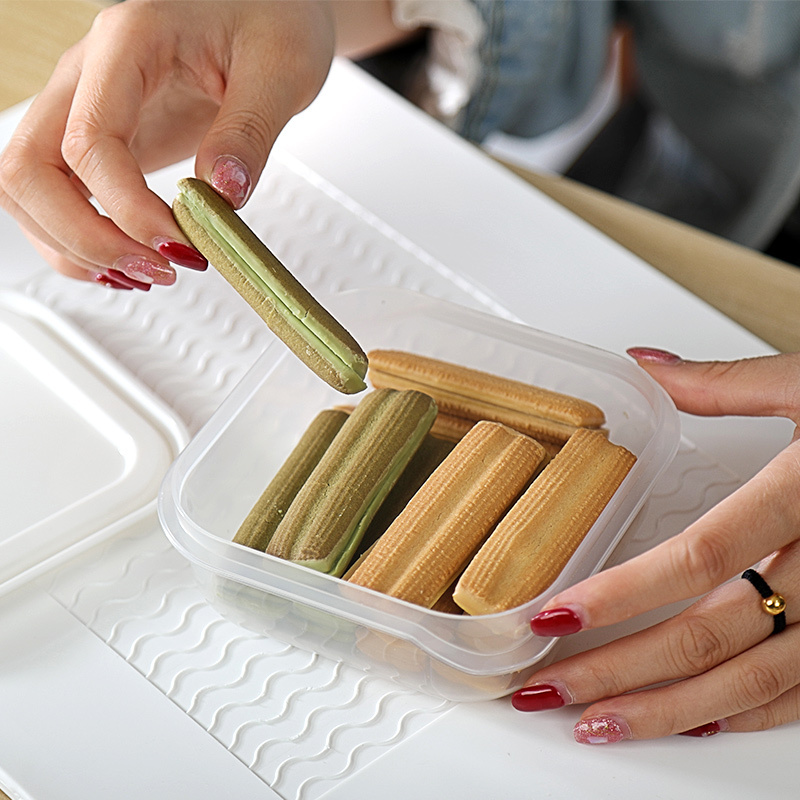 捷扣JEKO 冰箱收纳盒厨房面条食物食品保鲜密封盒子透明整理储物神器长方形