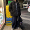 YUANSU冬季韩版学生棉服男初中生两面双面穿棉衣情侣宽松帅气棉袄外套潮棉衣