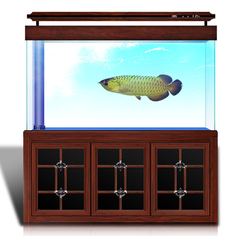 大中型鱼缸水族箱免换水客厅家用落地鱼缸下过滤底滤超白生态鱼缸