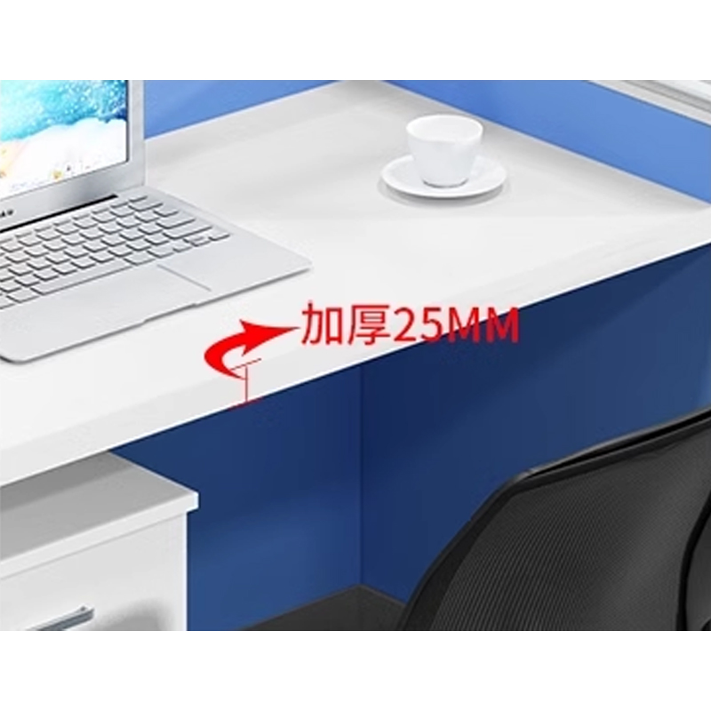 中豫鑫泽 ZYXZ5031808 职员桌屏风工位职员办公桌 并排三人位含柜高清大图