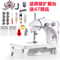 封后家用缝纫机带灯 电动多功能迷你小型缝纫机 吃厚脚踏台式衣车