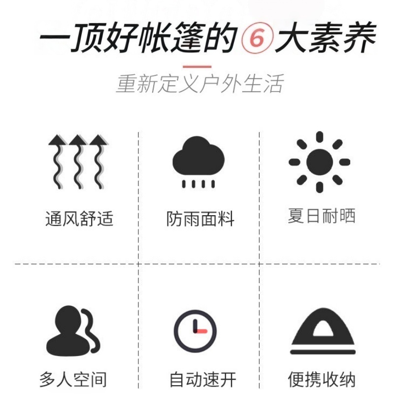 晨磊户外帐篷200*150*125cm/顶高清大图