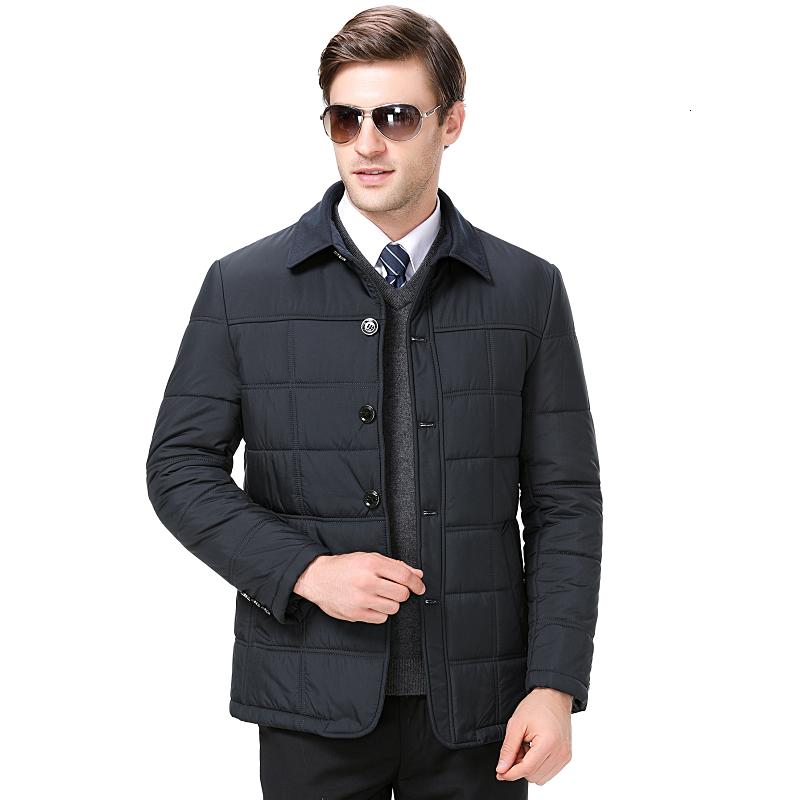 免费试穿 送运费险大牌正品棉衣男2024新款中老年商务休闲翻领外套爸爸冬季轻薄棉袄高端外套正品官方旗舰店高清大图