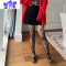 Ideamini200斤大码白色复古蕾丝网袜胖妹妹黑色暗黑玫瑰花打底连裤袜丝袜