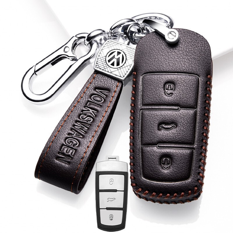 tyui2020款大众迈腾钥匙包套新老款迈腾b7插入式真牛皮高档钥匙扣男