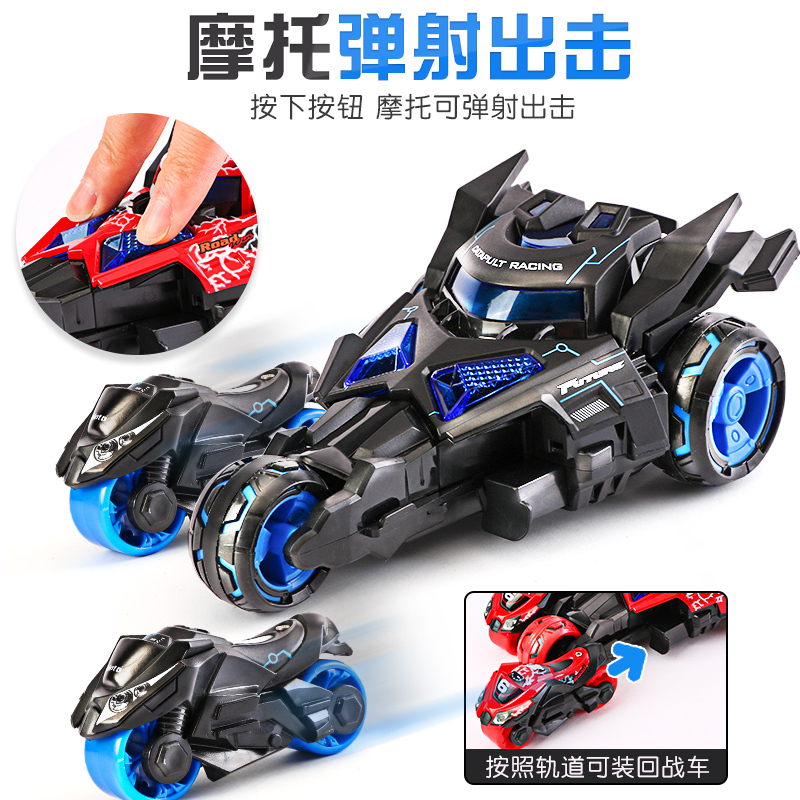大号弹射玩具战车合金车模型儿童玩具车仿真宝宝车小汽车模型男孩 绿色[盒装]