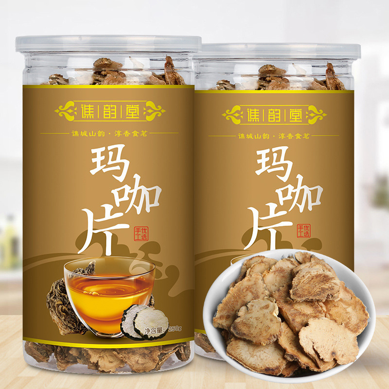 谯韵堂玛咖片250g/罐养生茶花草茶干片玛咖泡茶玛卡干果片泡酒料马卡男人喝泡水喝茶
