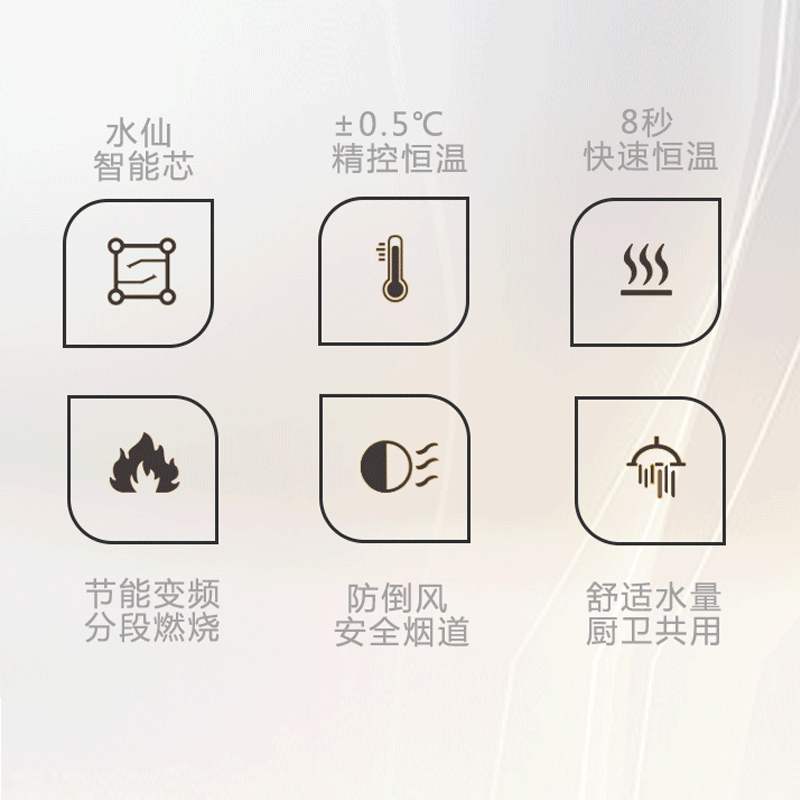 Narcissus水仙 12L零冷水燃气热水器JSQ23-H12CW天然气 恒温节能 八年质保