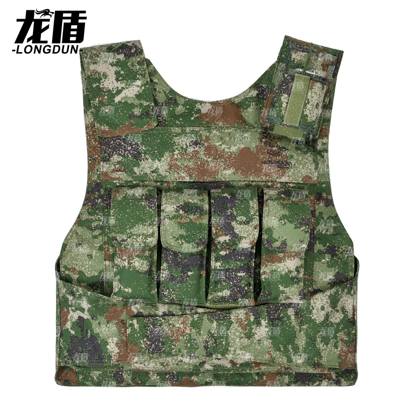 龙盾背心马甲防刺服携行具防D衣4个d夹袋+对讲机包丛林(仅外套)高清大图