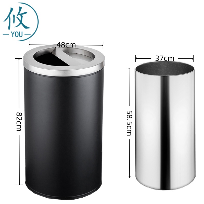攸 半投盖垃圾桶 48*82cm 个高清大图