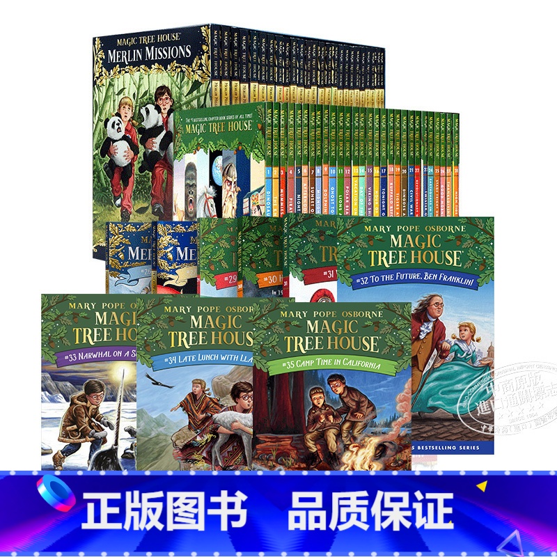 [正版]64册大套装神奇树屋第一季&第二季Magic Tree House 儿童故事初级章节书桥梁书探险历奇分级读物英