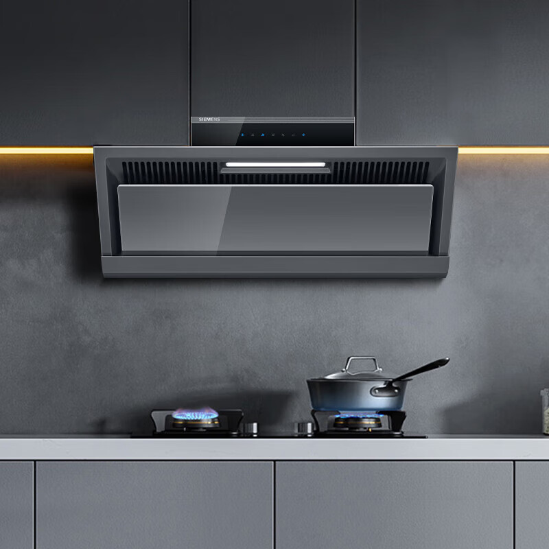 西门子 LC46RA958W iQ100 壁挂式吸油烟机 90 cm 不锈钢蒸饭柜高清大图